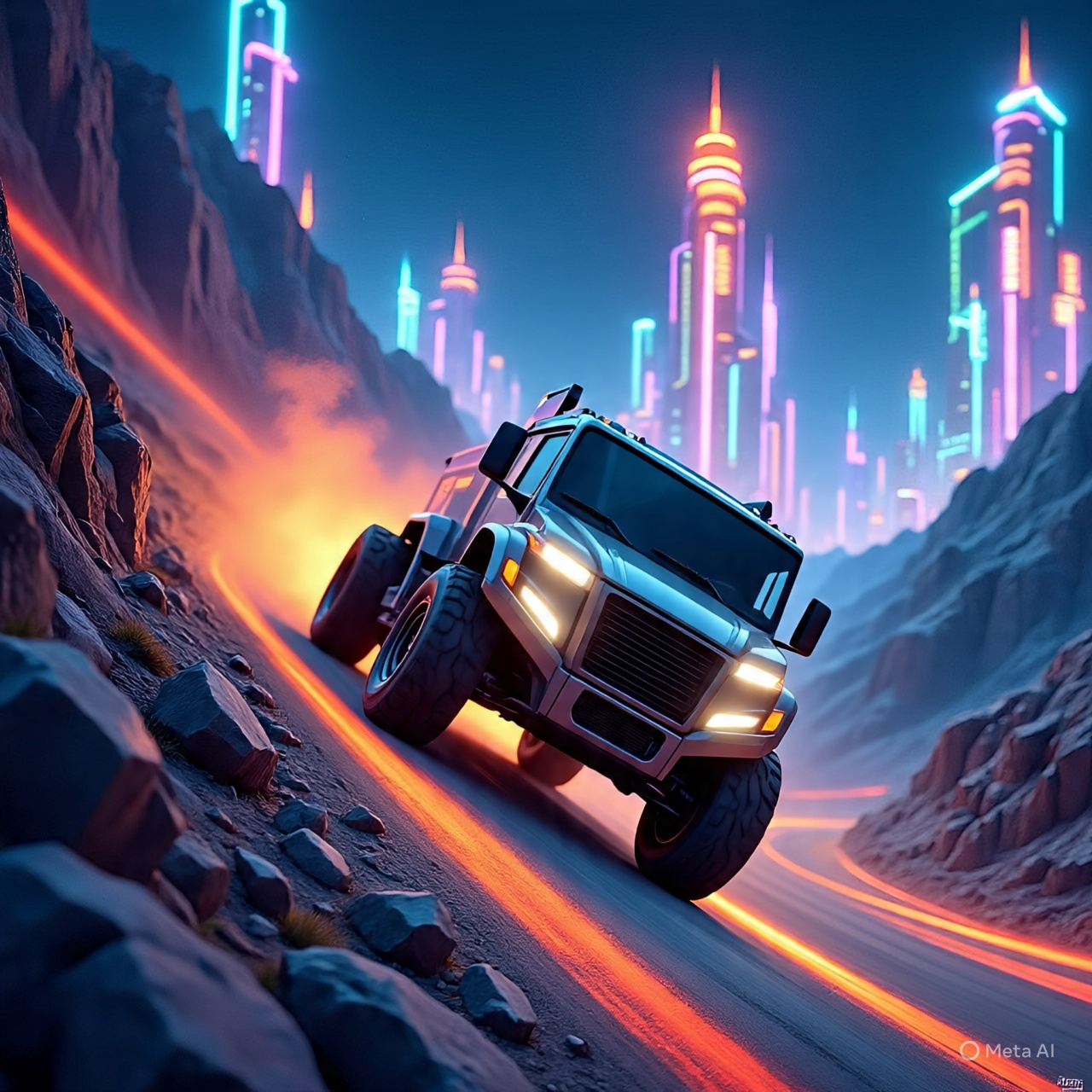 Cyber Truck Race Climb