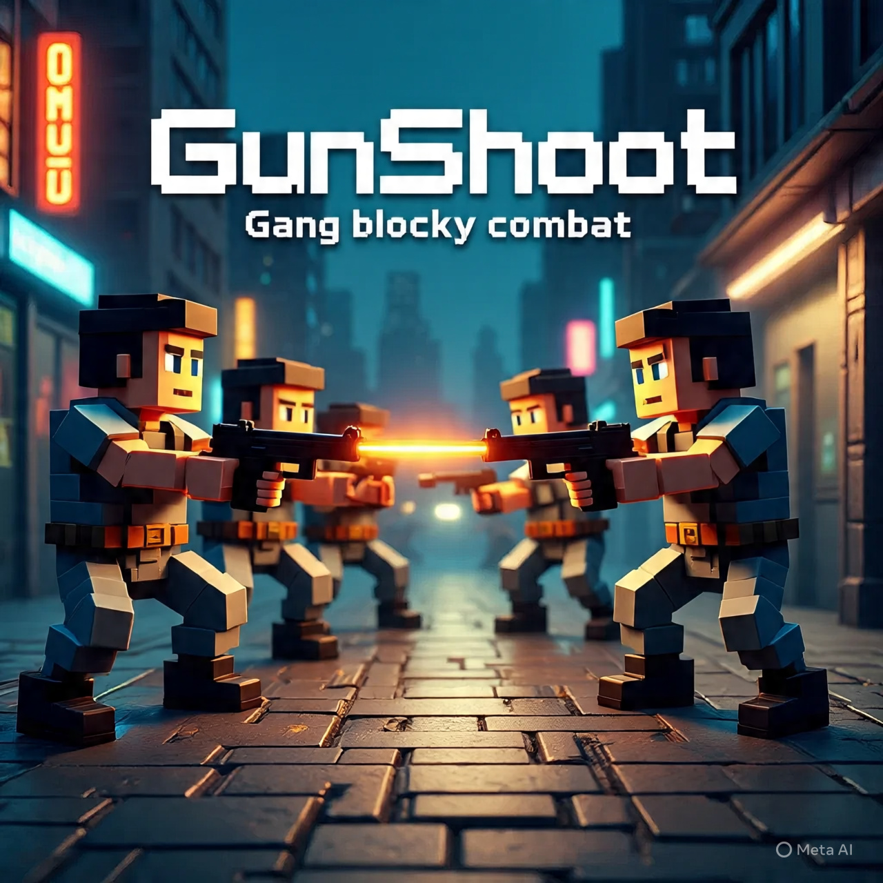 GunShoot Gang blocky combat