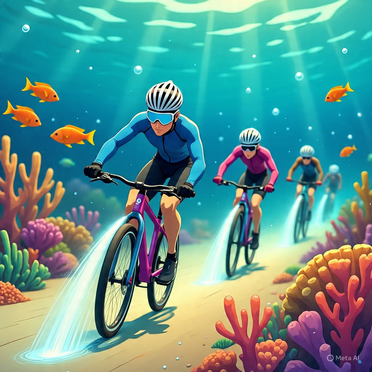 Underwater Bicycle Racing